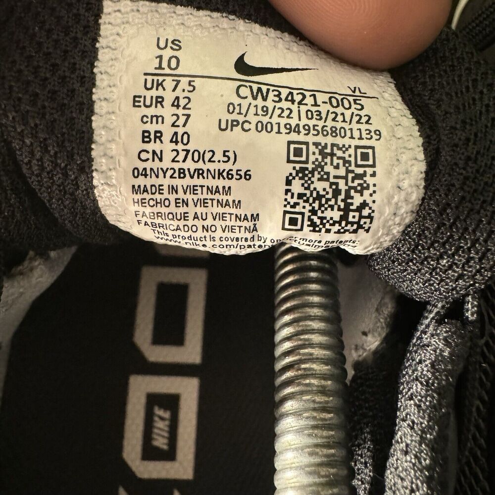 Size 10 - Nike Zoom Winflo 8 Black White W - Picture 7 of 7